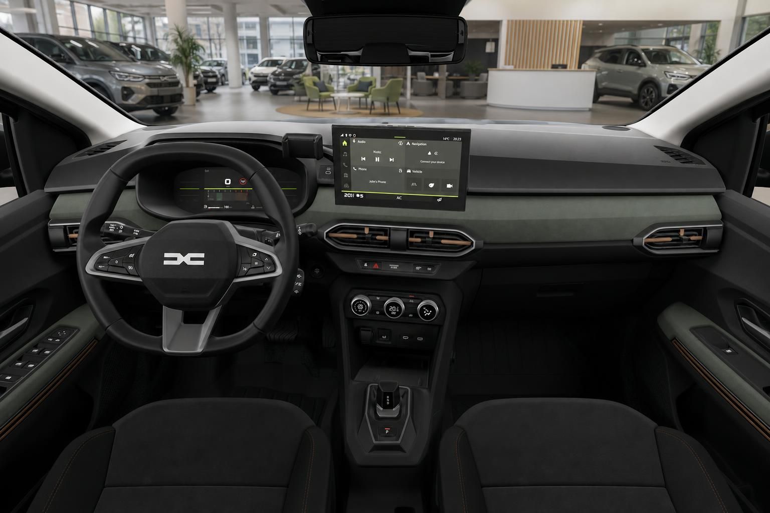 Dacia Jogger Innenraum mit Cockpit und Lenkrad im Detail