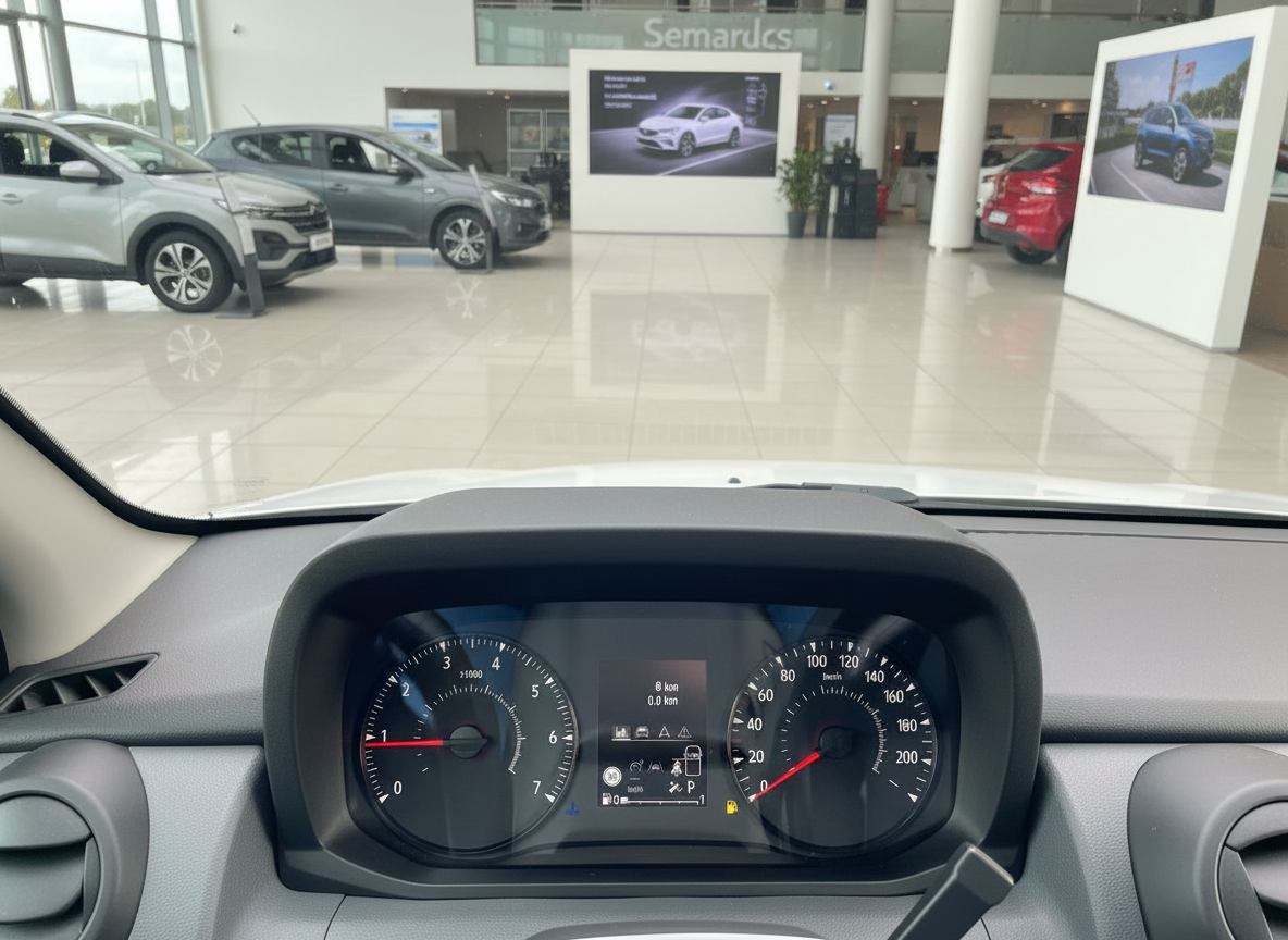 Renault Trafic Cockpit Innenraum mit Instrumententafel im Autohaus Semardcs