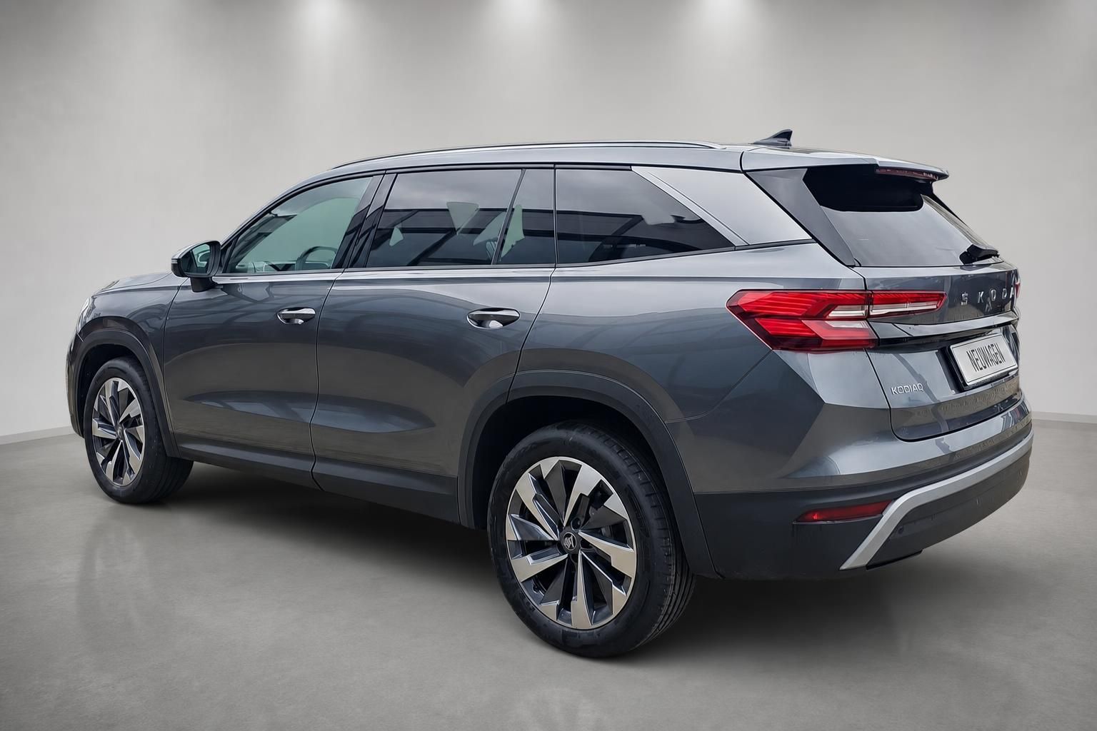 Skoda Kodiaq grau, Heckansicht im Studio