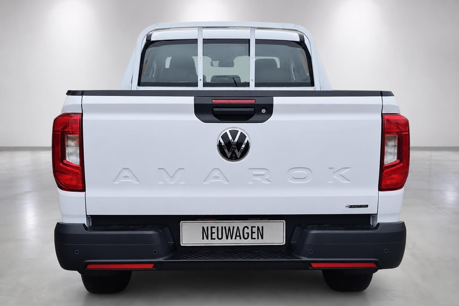 VW Amarok weiß Heckansicht Pickup Neuwagen 4Motion