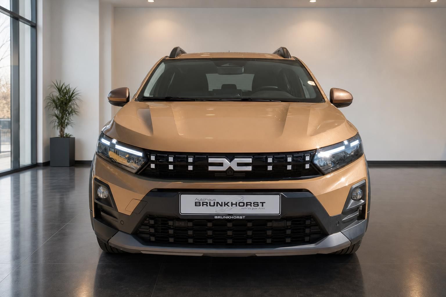 Dacia Sandero Stepway bronze, Frontansicht im Autohaus Brunkhorst