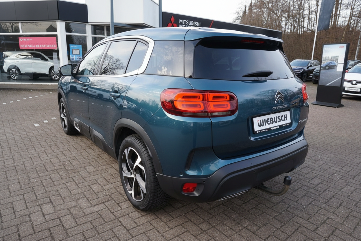 Citroën C5 Aircross SUV in Blau-Grün Heckansicht beim Händler Wiebusch