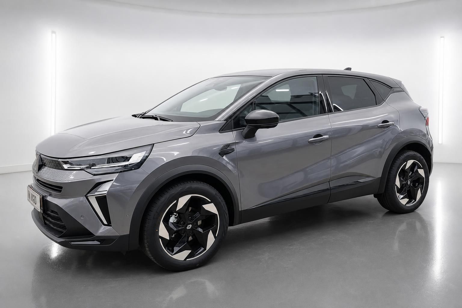 Renault Captur grau Seitenansicht schraeg Studio Neuwagen