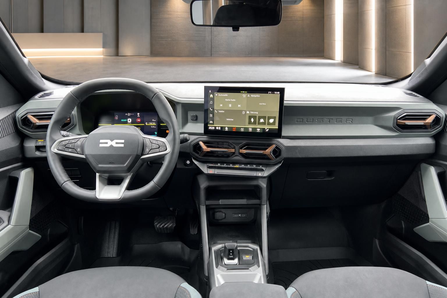 Dacia Duster Armaturenbrett - Infotainment-System, Klimaanlage und moderne Bedienelemente