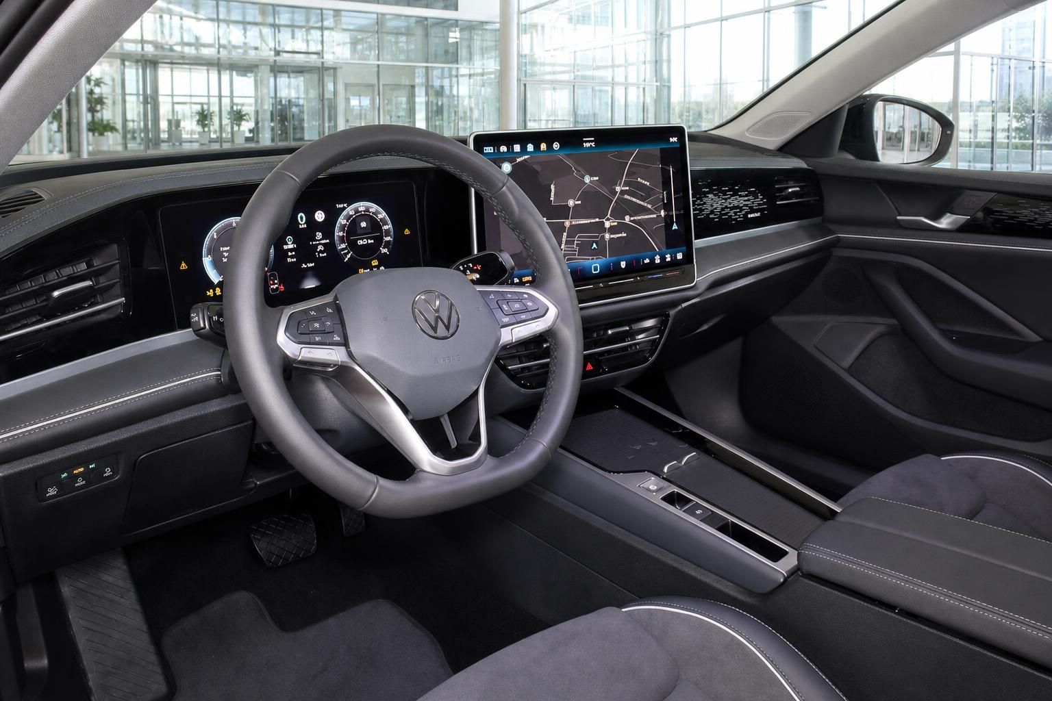 VW Passat Cockpit mit Digital-Display und Navigationssystem