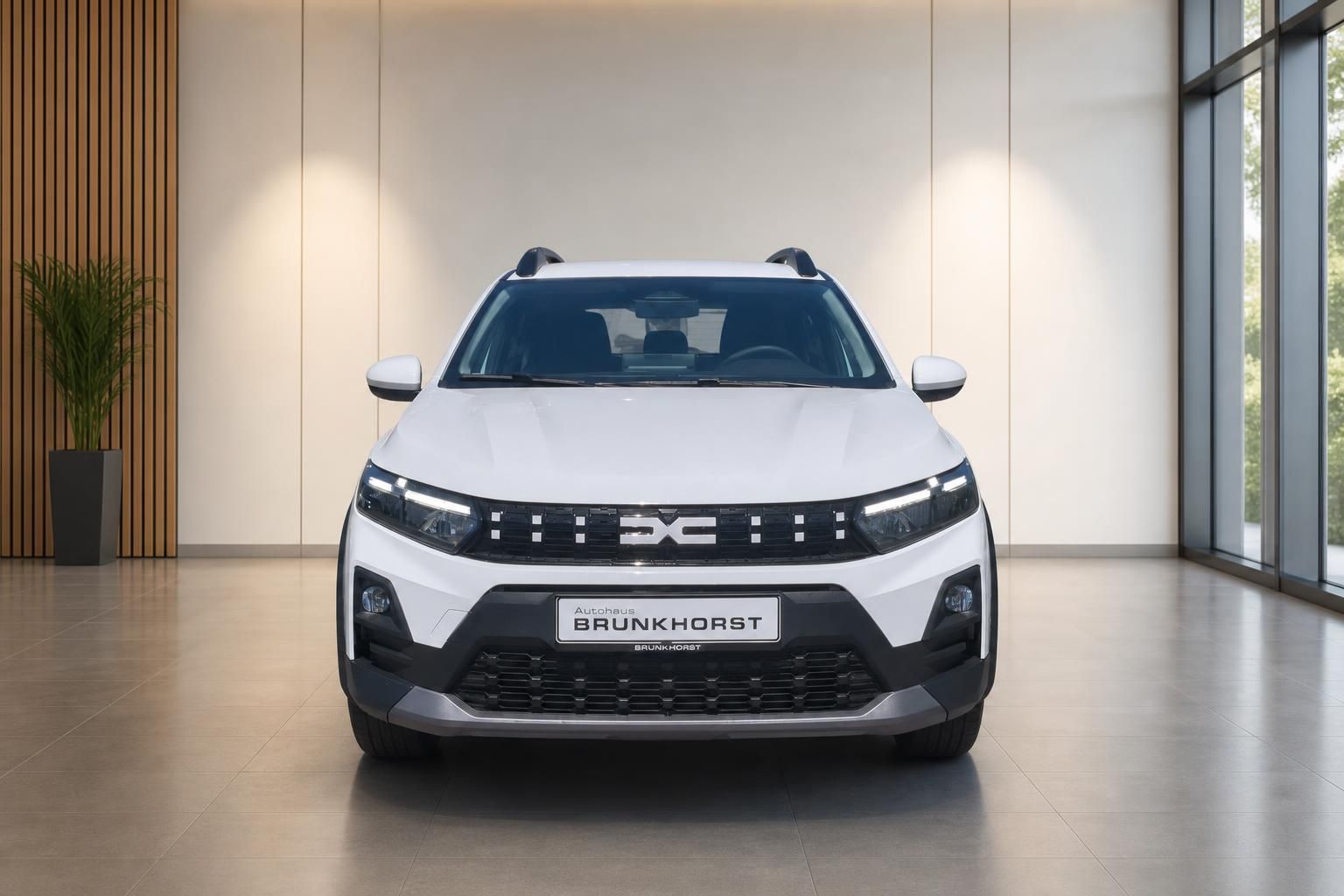Dacia Sandero Stepway weiss Frontansicht im Autohaus Brunkhorst