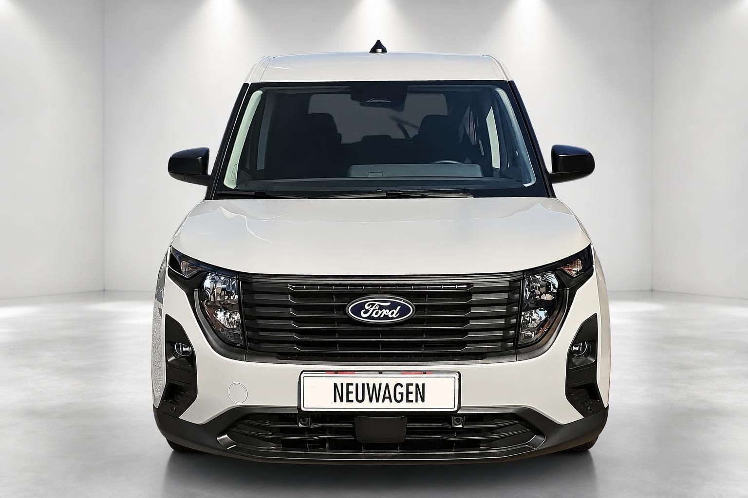 Ford Tourneo Courier Neuwagen, Frontansicht mit Ford Logo und Kuehlergrill