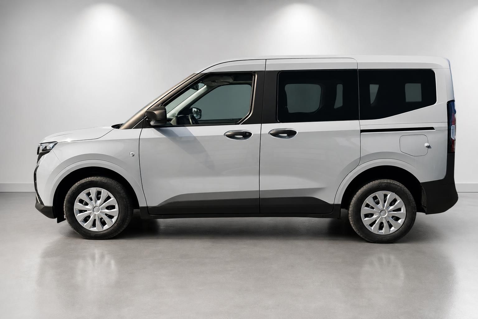Ford Tourneo Courier Neuwagen in Weiss, seitliche Profilansicht