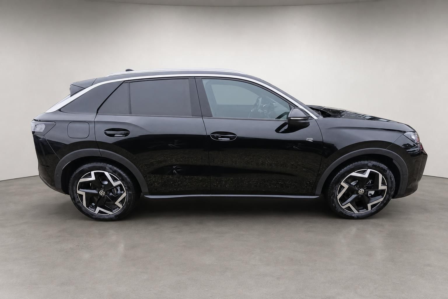 VW T-Roc R schwarz Seitenansicht Studio