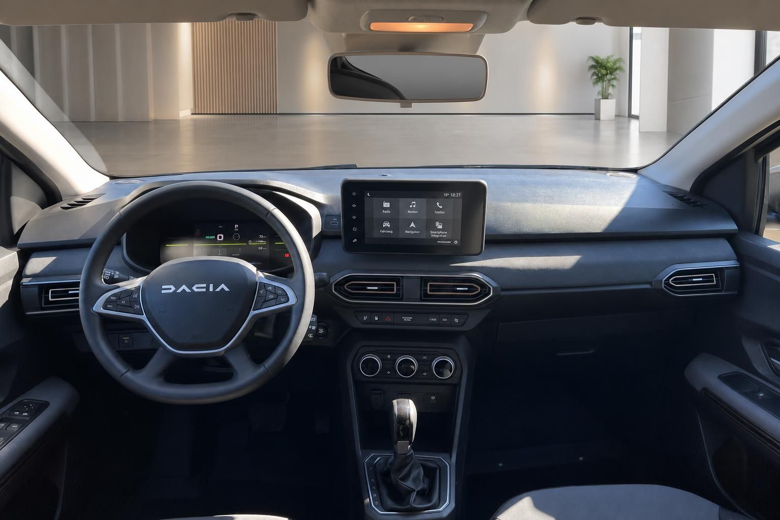 Dacia Jogger Armaturenbrett mit Touchscreen Display und modernem Cockpit Design