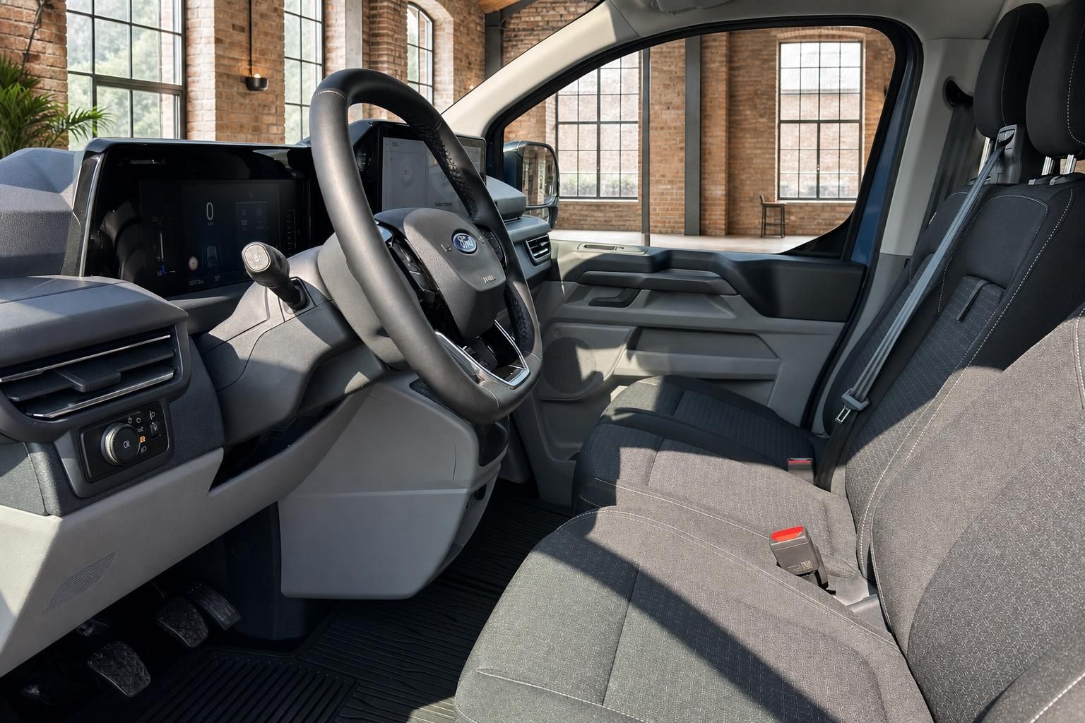 Ford Innenraum mit Lenkrad und Cockpit im Detail