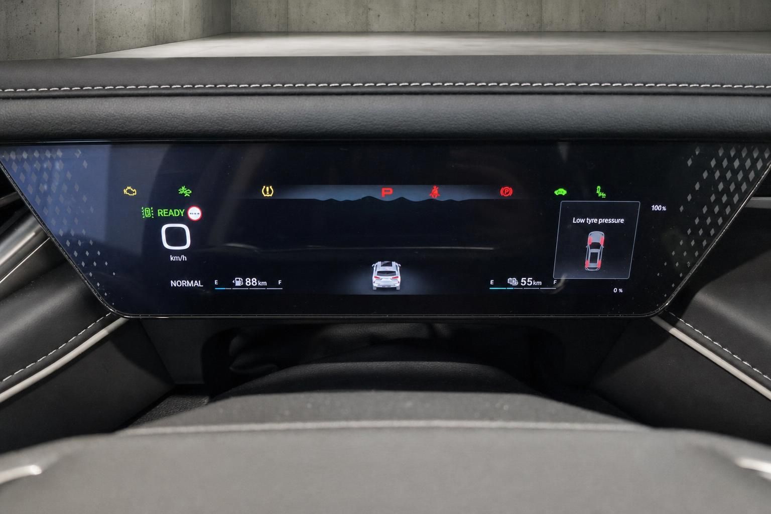 Digitales Kombiinstrument Lincoln mit Reifendruck- und Statusanzeigen