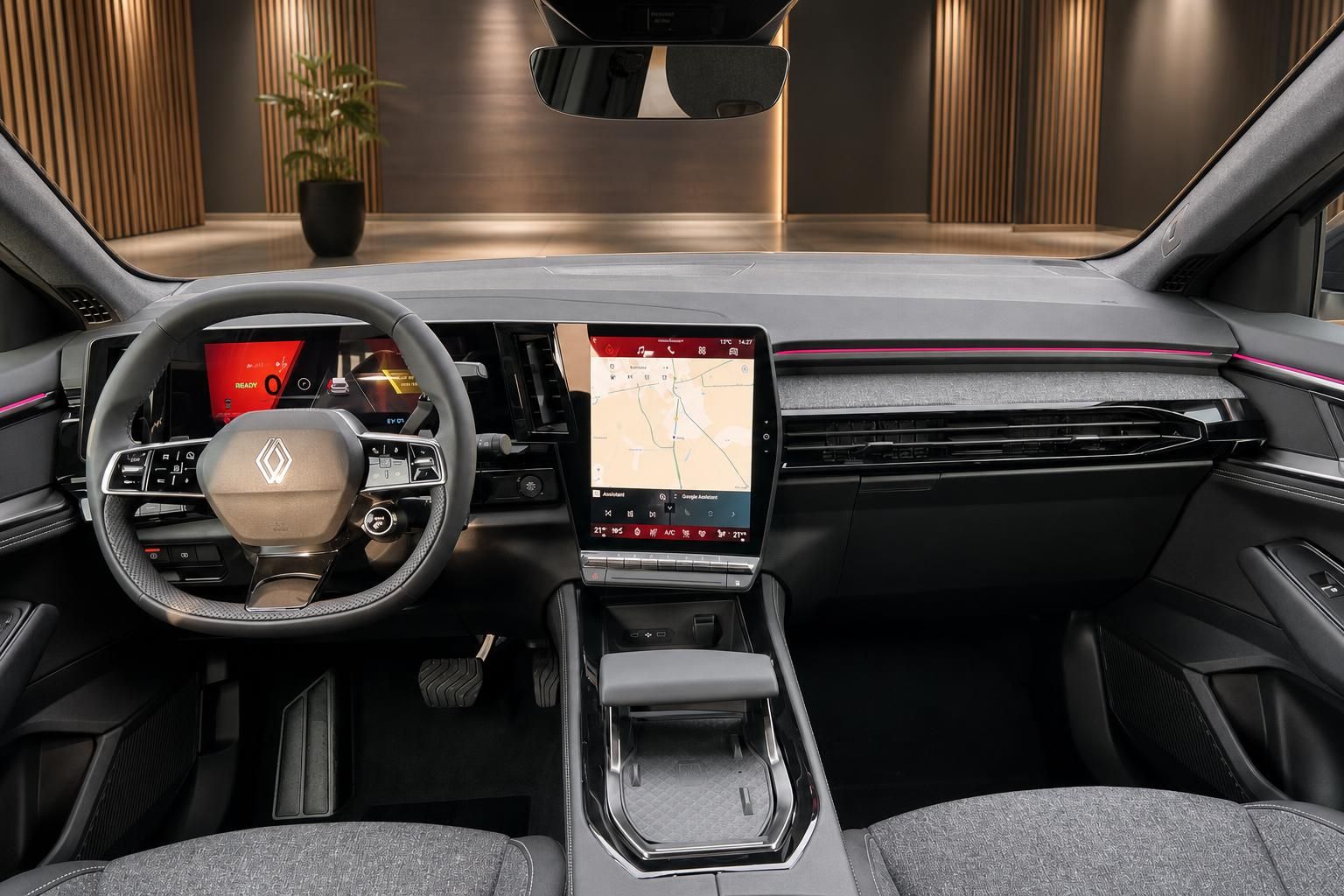 Renault Austral Cockpit - Lenkrad, Touchscreen-Display und digitale Instrumententafel mit Navigation