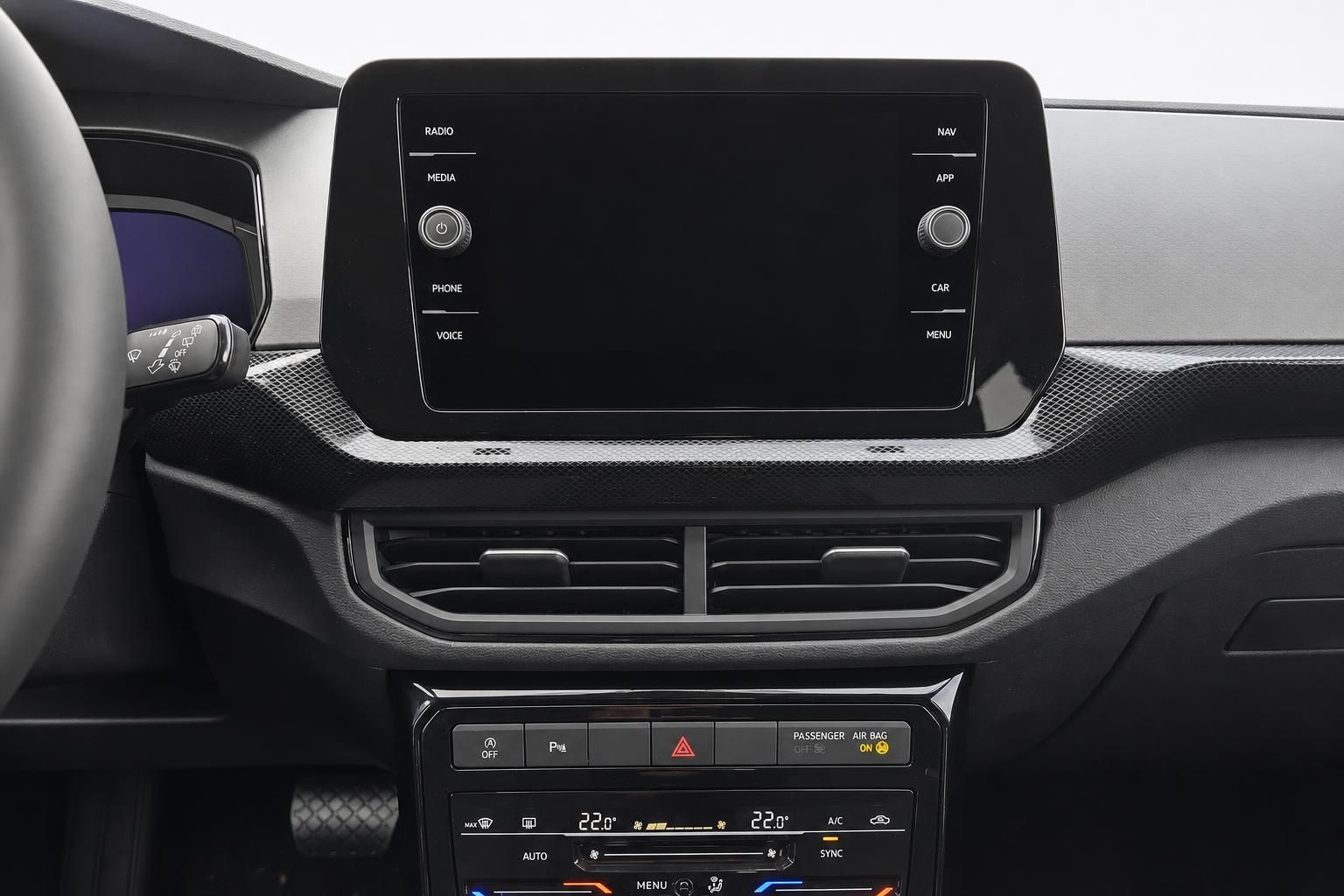 VW Infotainment Touchscreen und Klimabedienung im Detail