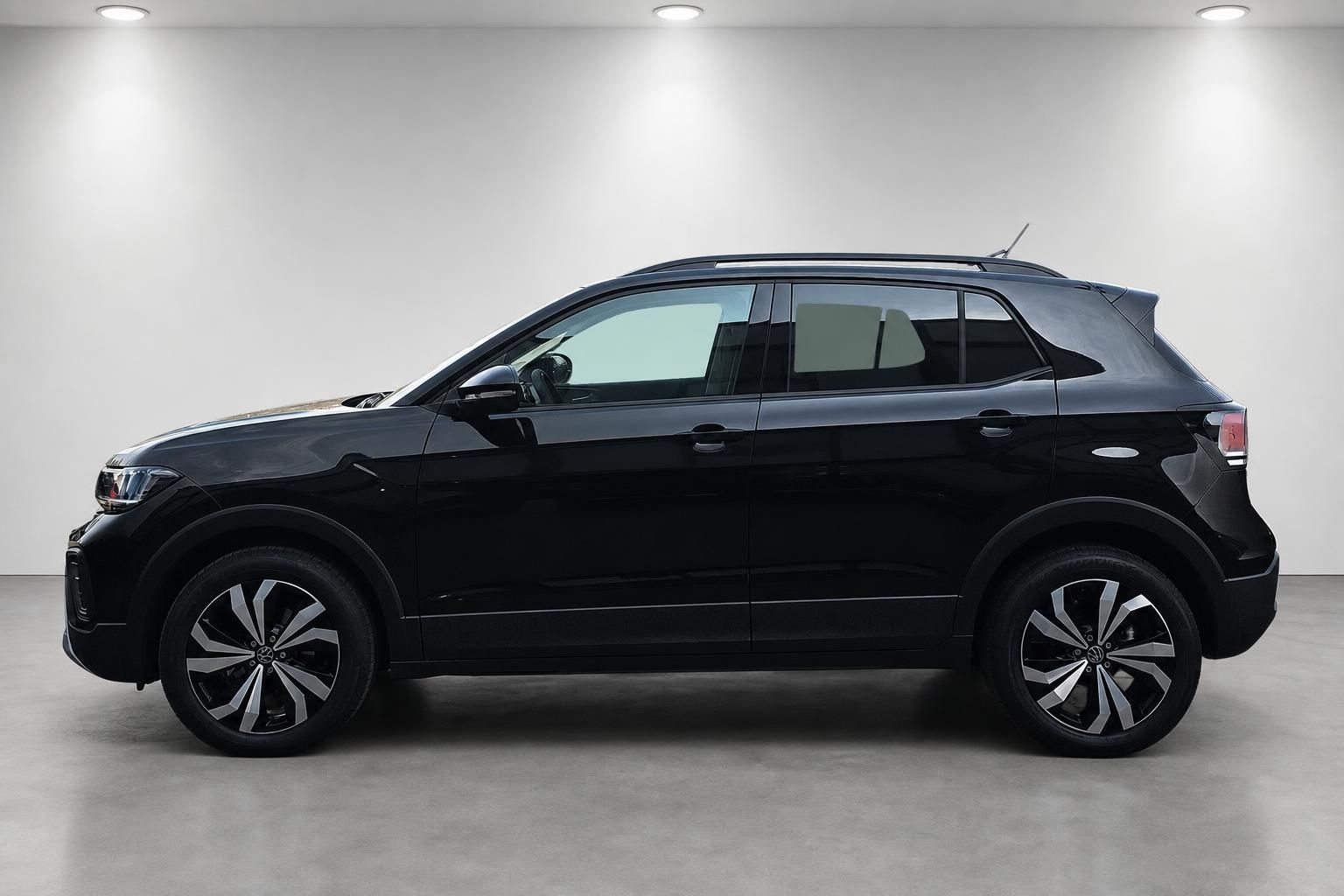 Volkswagen T-Cross schwarz Seitenansicht Profil komplett
