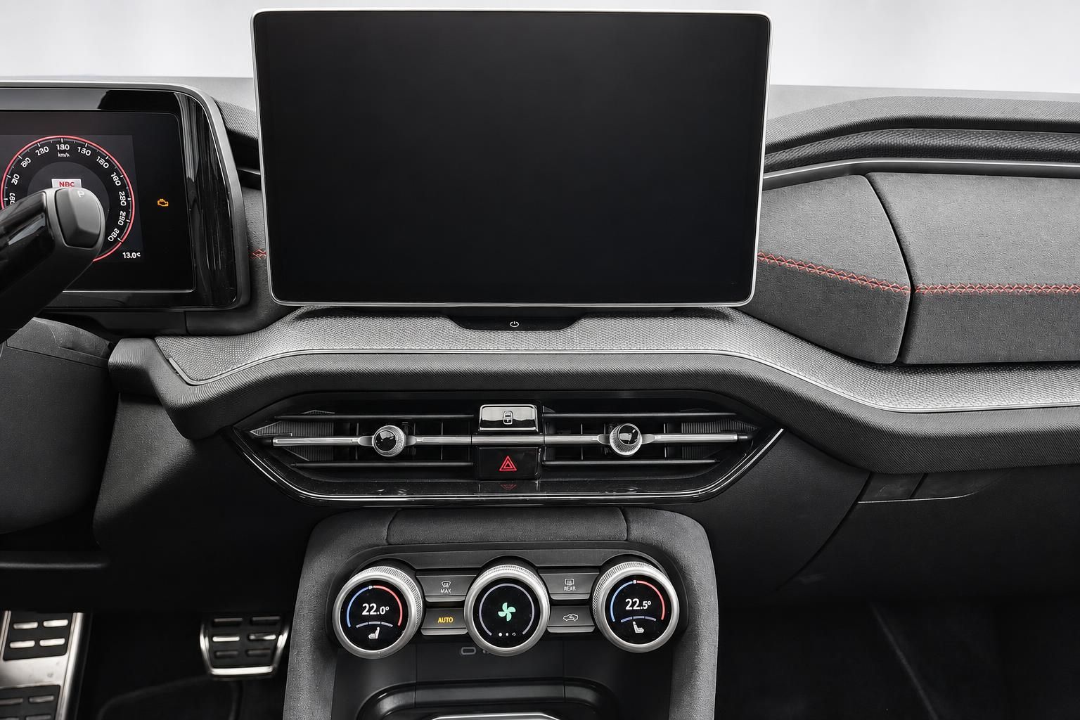 Skoda Mittelkonsole mit Touchscreen und digitalen Klimareglern