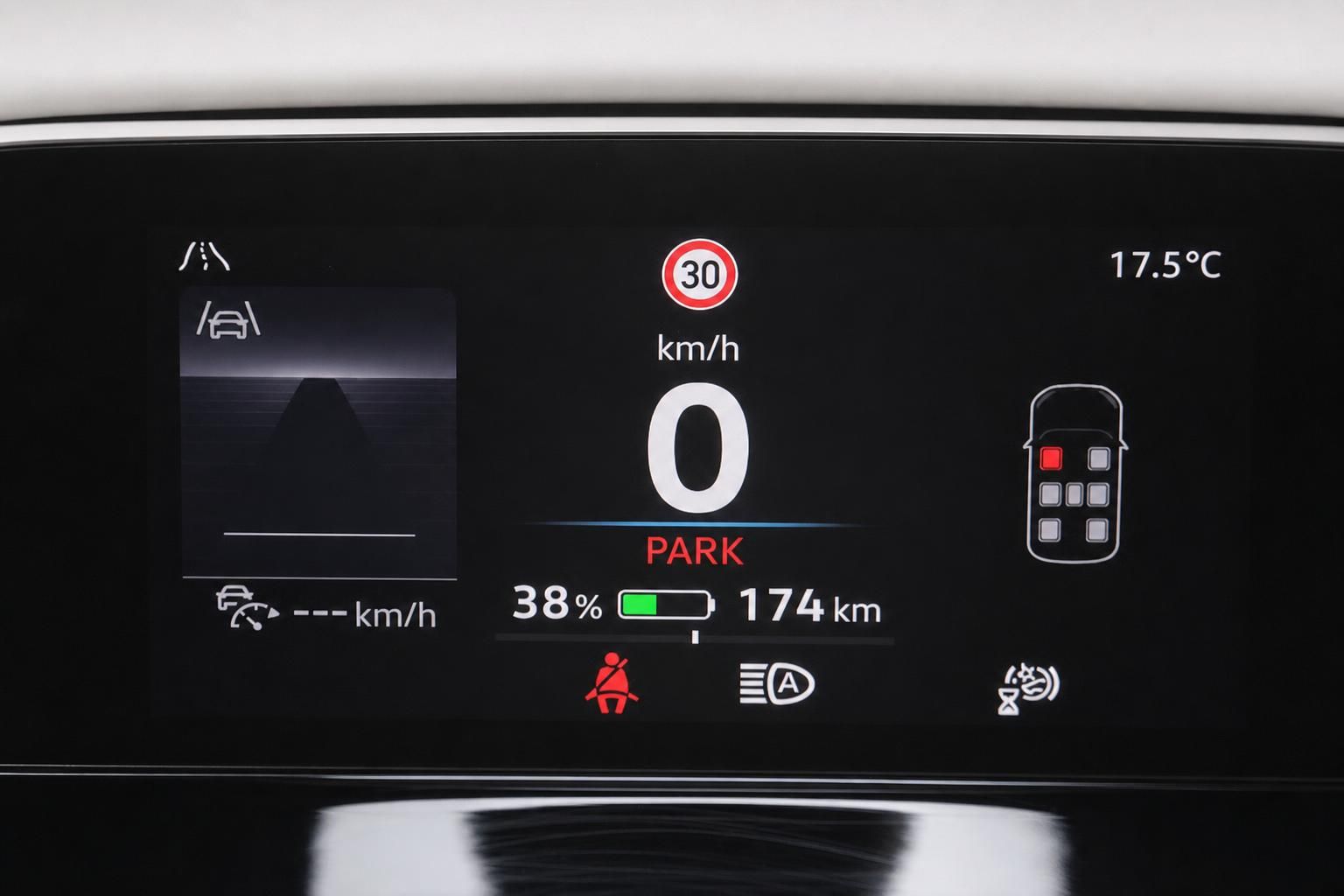 VW ID. Buzz Kombiinstrument mit Batterieanzeige und Tempolimit