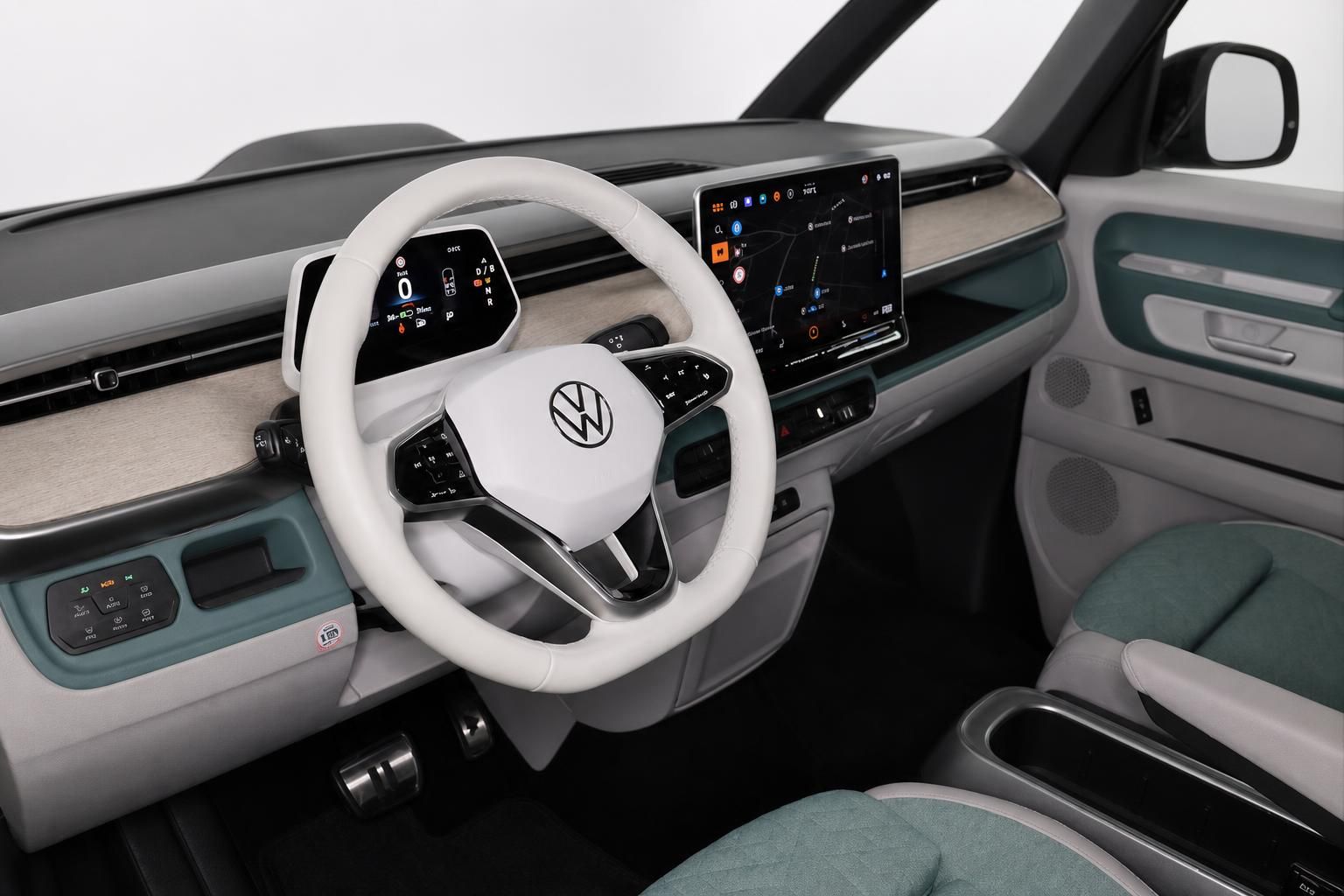 VW Multivan Cockpit mit Lederlenkrad und digitalem Display