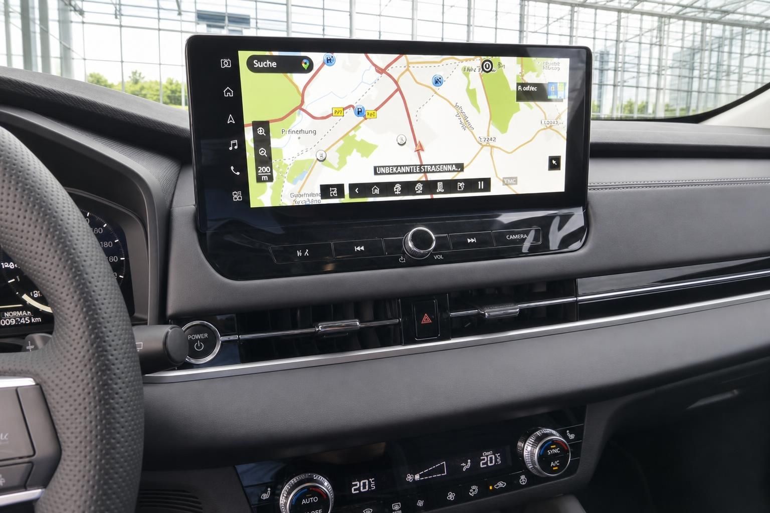 Mitsubishi Outlander PHEV Infotainment-Display mit Navigationssystem Innenraum