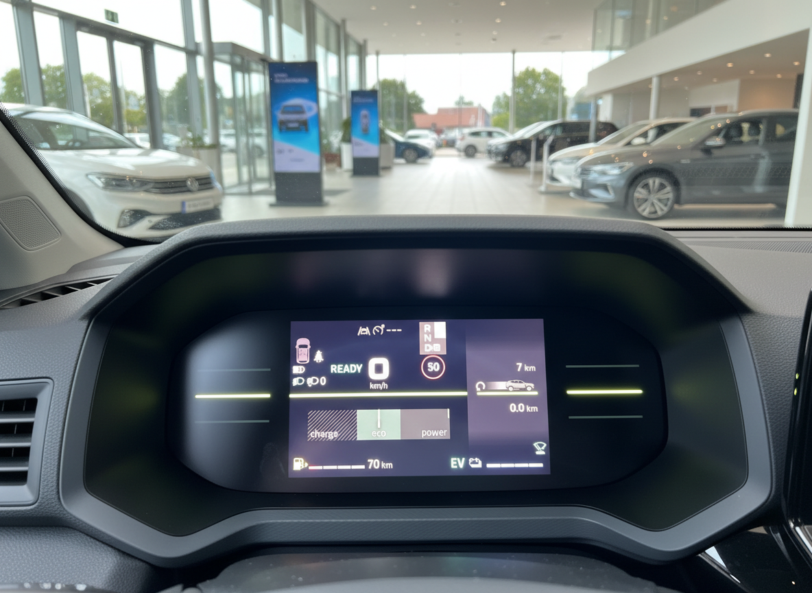 Volkswagen Plug-in-Hybrid Cockpit Digital mit READY-Anzeige, 70km Reichweite und ECO-Modus im Autohaus