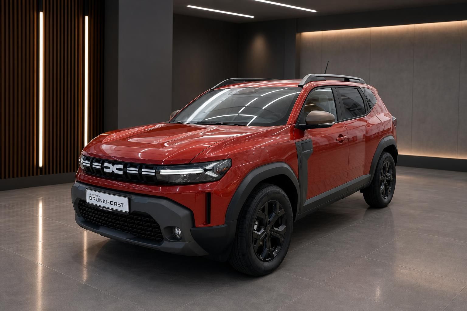 Dacia SUV Seitenansicht in Rot - Autohaus Brunkhorst