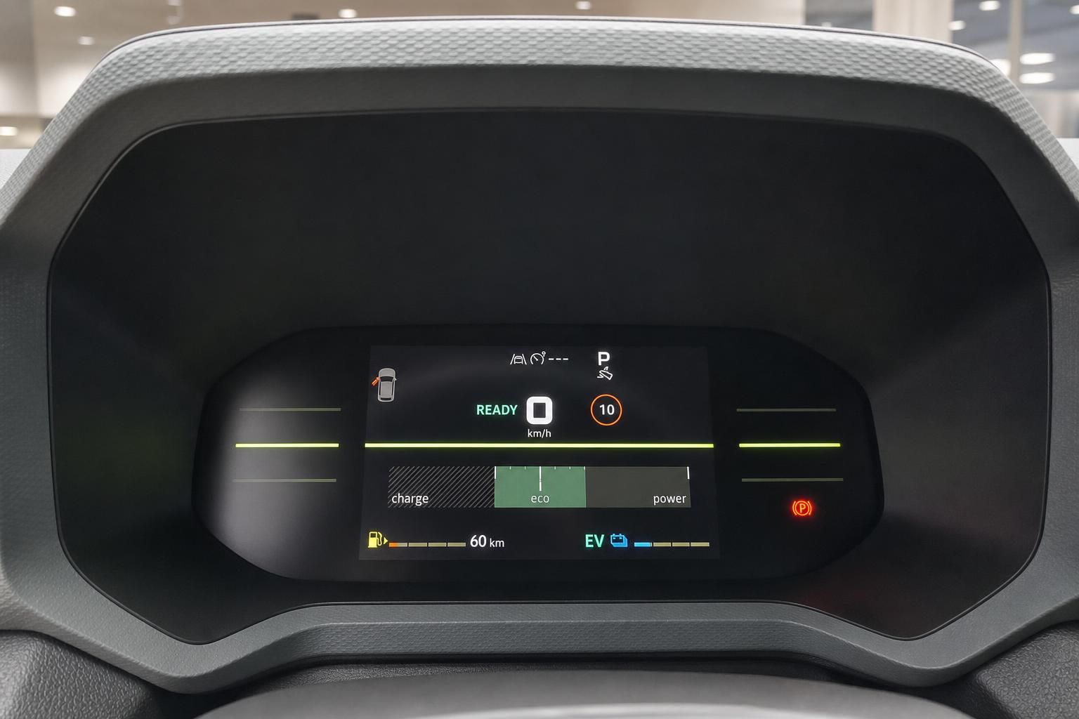 Dacia Duster Hybrid Kombiinstrument mit Ready-Anzeige und Ladestatus