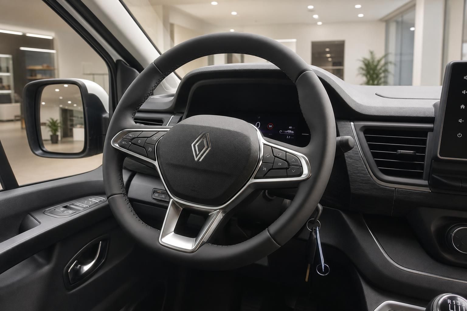 Renault Transporter Lenkrad und Cockpit mit digitalem Display