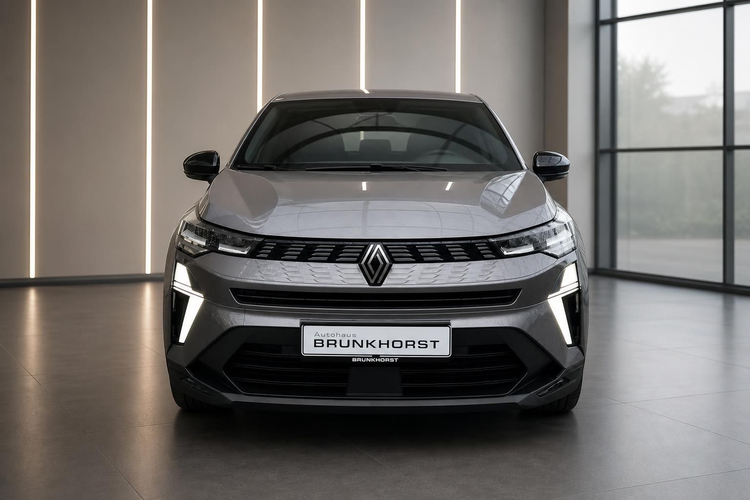 Renault Symbioz Frontansicht - modernes LED-Design und Brunkhorst Händlerkennzeichen