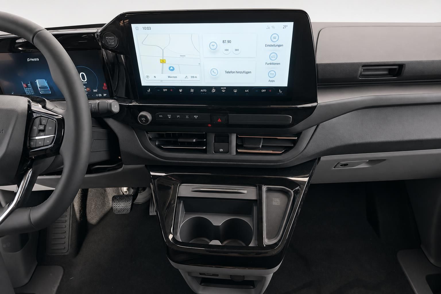 Ford Mittelkonsole mit Touchscreen-Display und Bedienelementen