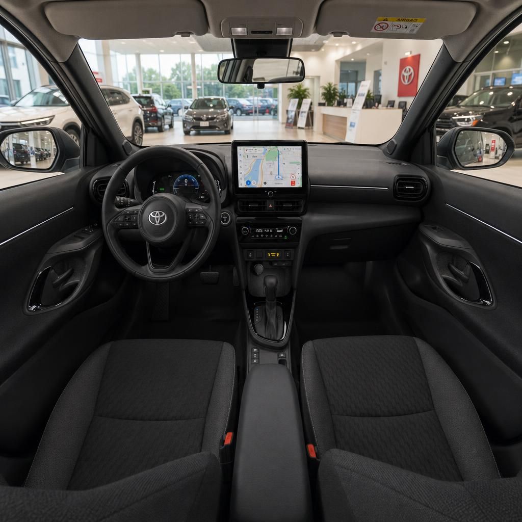 Toyota Yaris Cross Hybrid Innenraum mit modernem Cockpit und Touchscreen-Display