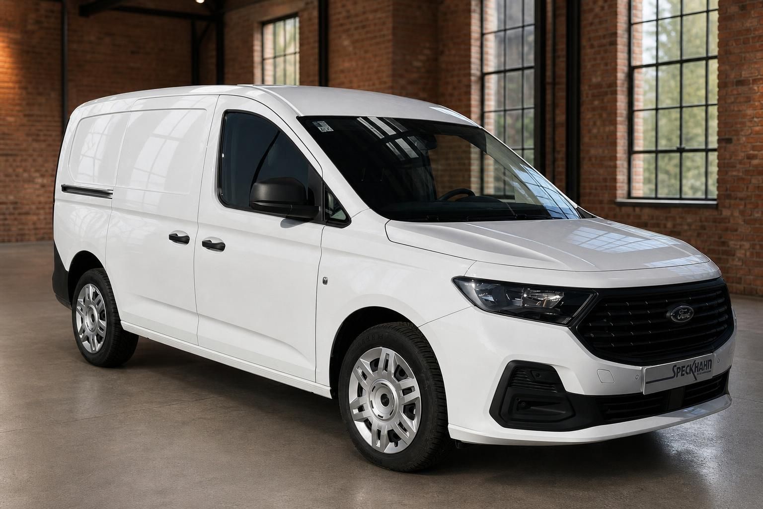 Ford Transit Custom weiss Frontansicht schräg links – Kastenwagen Nutzfahrzeug kaufen