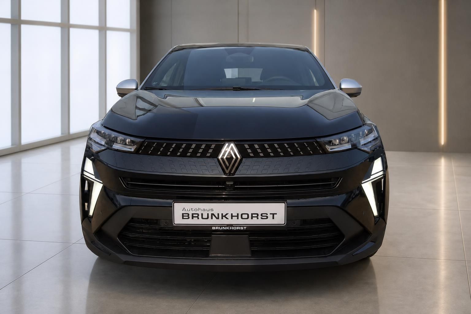 Renault Captur schwarz Frontansicht gerade LED-Scheinwerfer Autohaus Brunkhorst