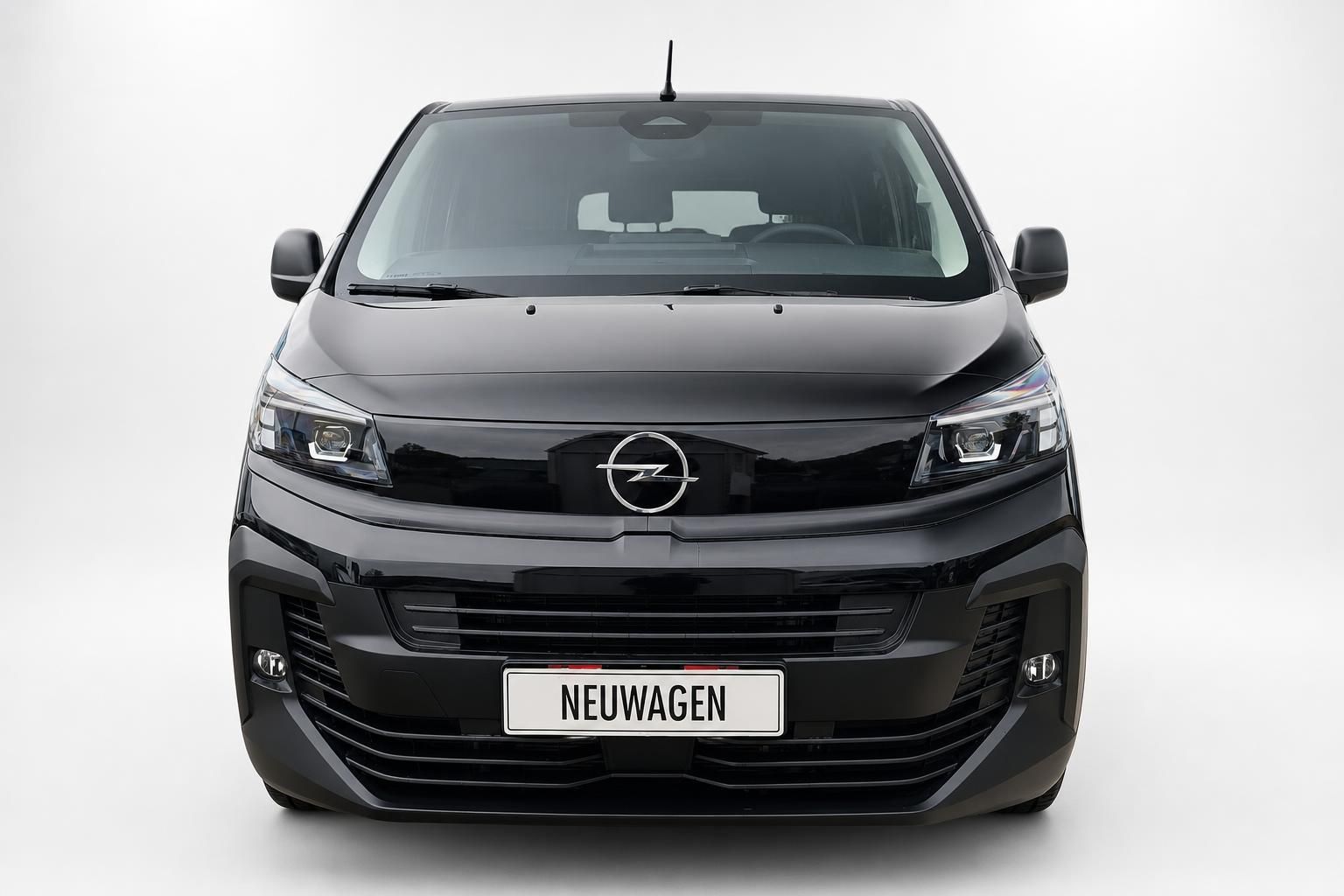 Opel Vivaro schwarz Frontansicht Kuehlergrill Neuwagen