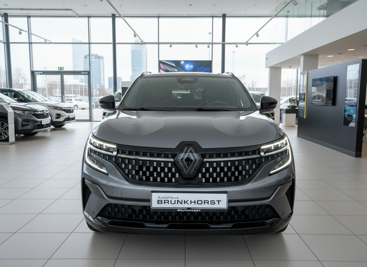 Renault Espace SUV in Grau Frontansicht im Autohaus Brunkhorst Showroom