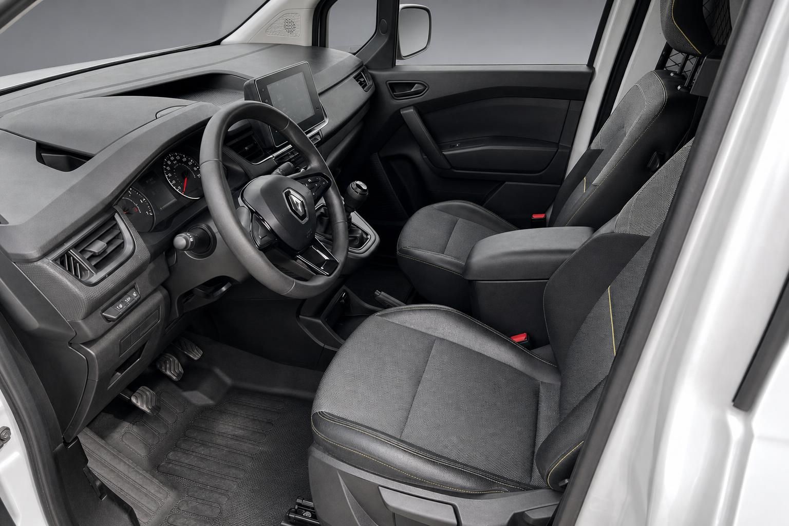 Renault Kangoo Innenraum Cockpit Fahrersitz Lenkrad grau schwarz Ausstattung
