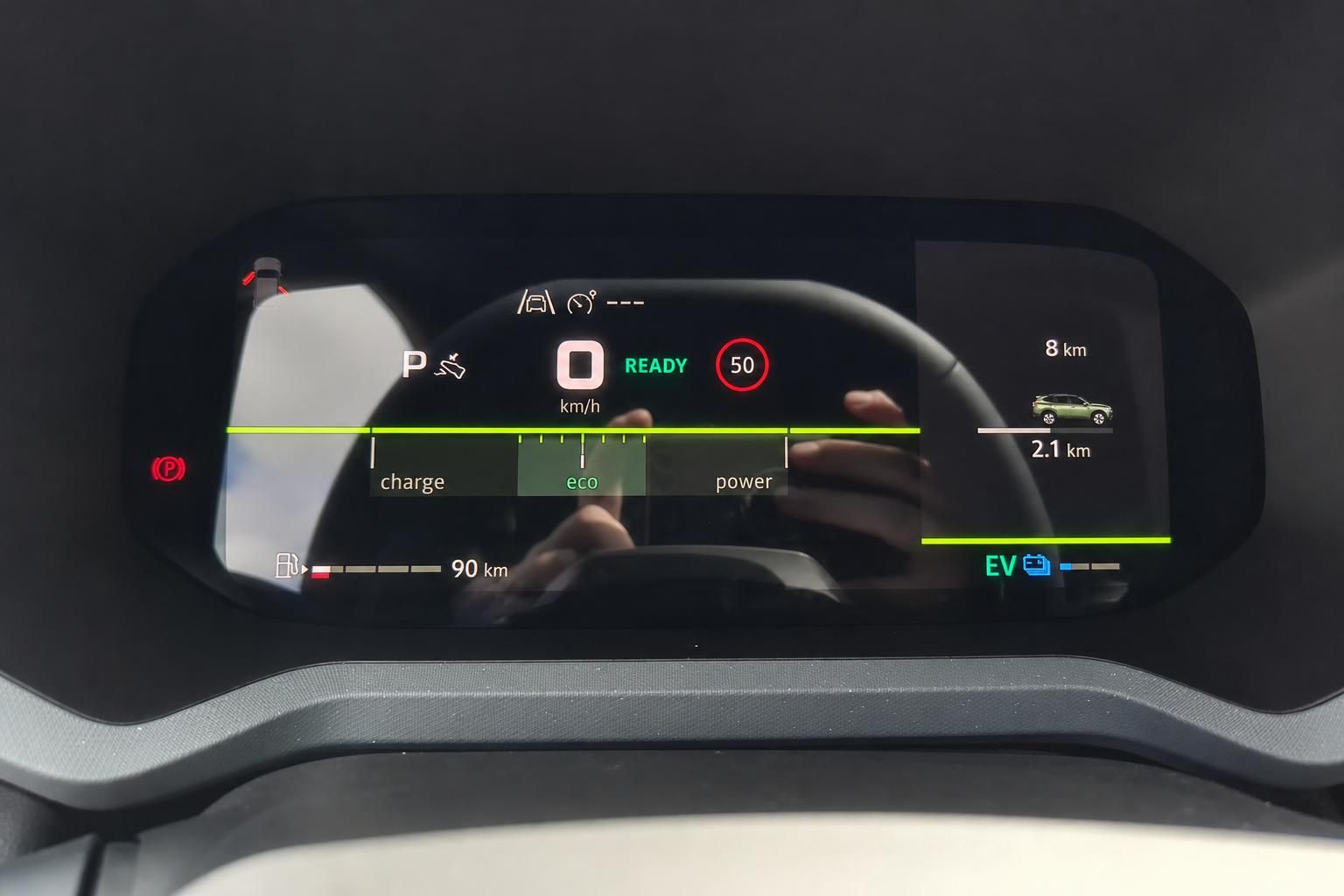 Digitales Kombiinstrument Elektrofahrzeug mit Eco-Modus und Reichweitenanzeige