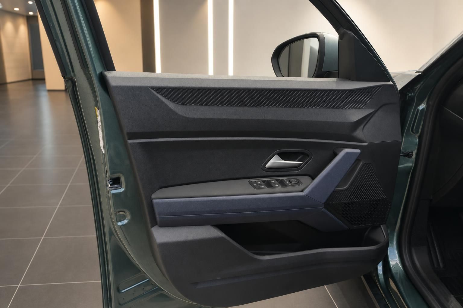 Dacia SUV Fahrerseite Türverkleidung grün mit Fensterheber und Lautsprecher
