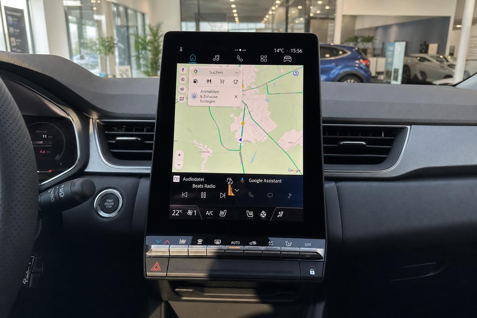 Fahrzeug Touchscreen Display mit Navigation und Infotainment System