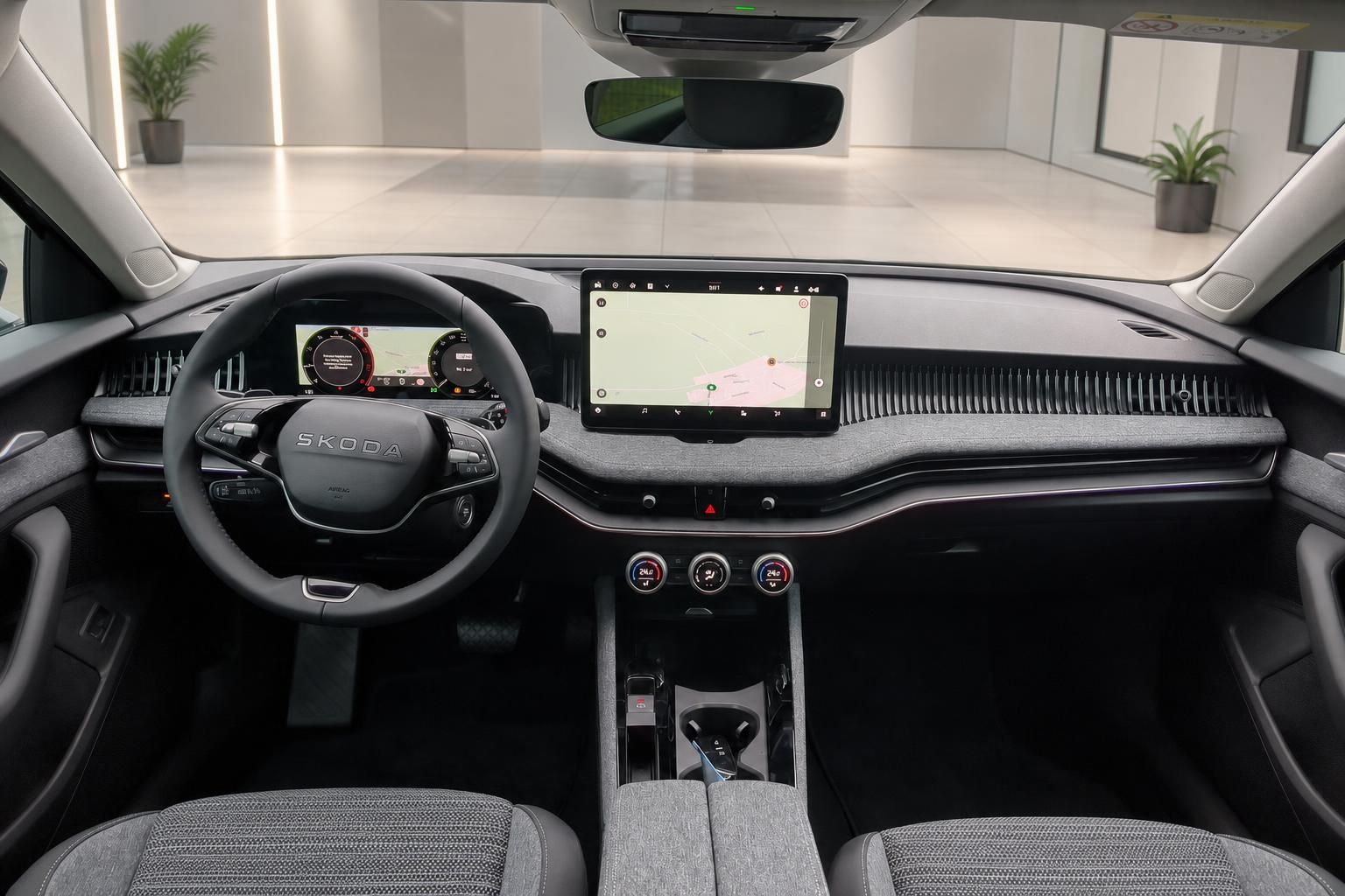 Skoda Superb Cockpit Panoramadach Dashboard Mittelkonsole Innenraum