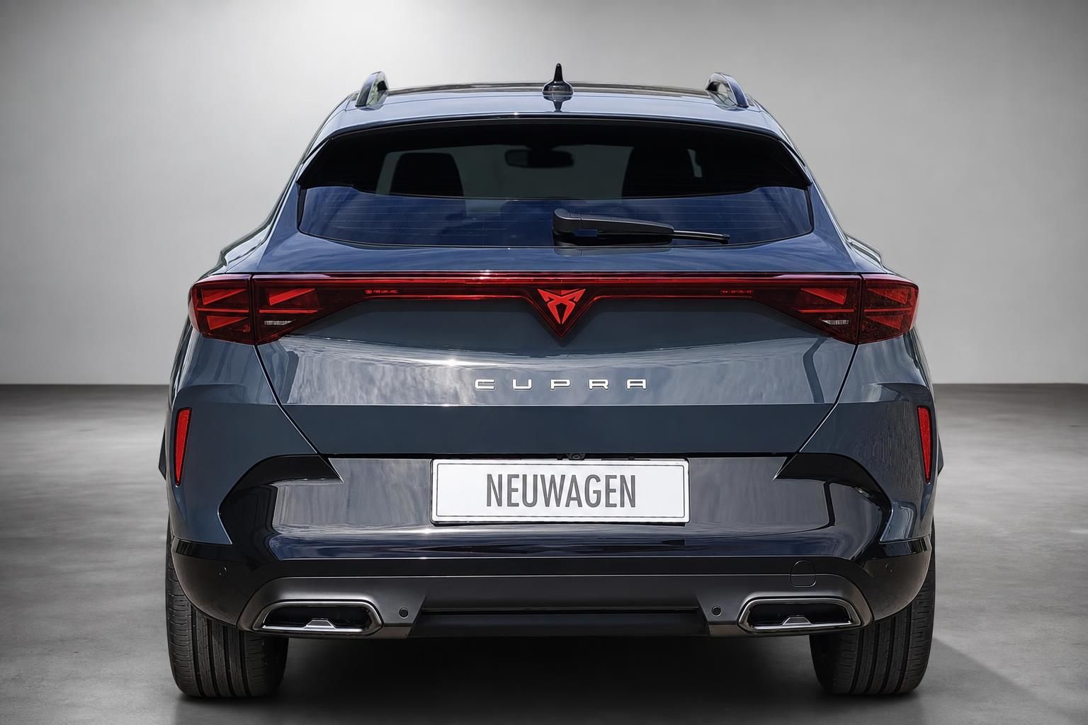 Cupra Formentor grau Heckansicht mit Kennzeichen