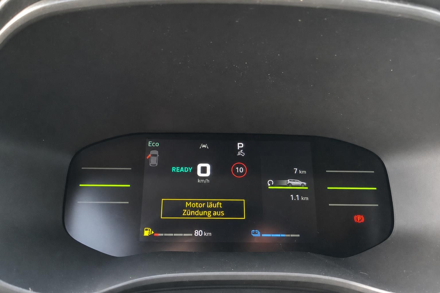 Digitales Kombiinstrument mit Eco-Modus und Reichweite-Anzeige