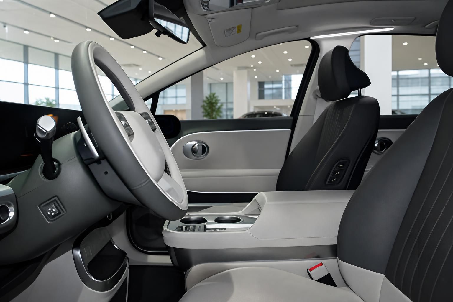 Hyundai Ioniq 9 Innenraum mit Vordersitzen und Cockpit