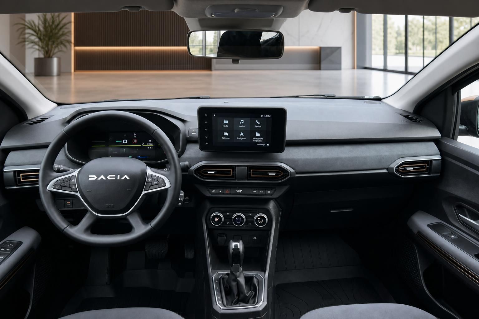 Dacia Cockpit - Lenkrad, Instrumententafel und Infotainment-System