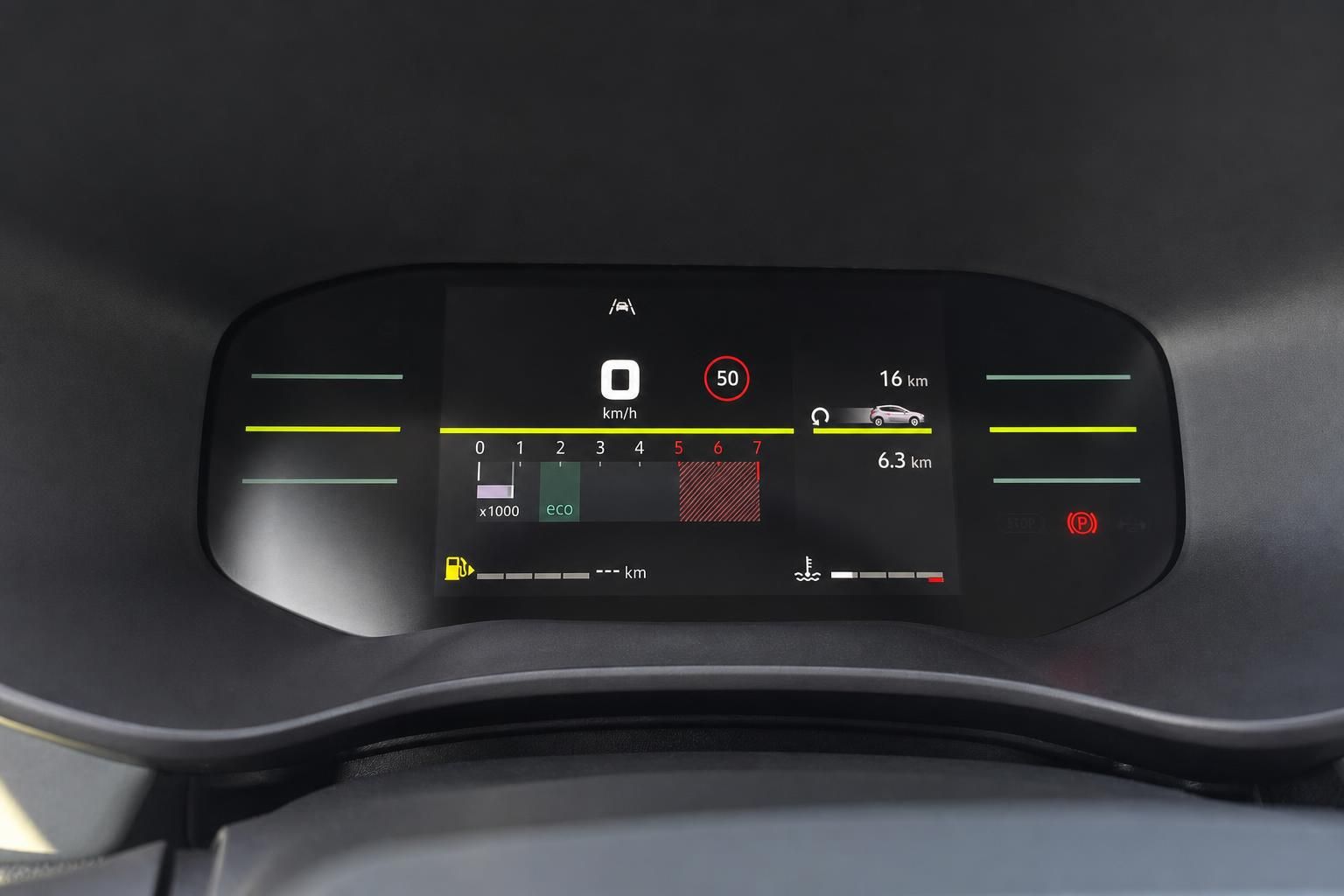Digitales Armaturenbrett Display mit Geschwindigkeitsanzeige und Fahrzeug-Infos