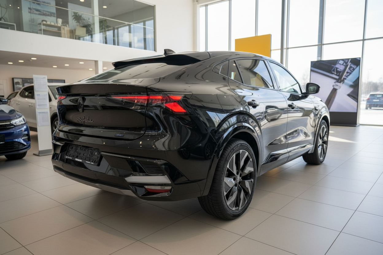 Renault Rafale schwarz im Autohaus – SUV-Coupé Heckansicht