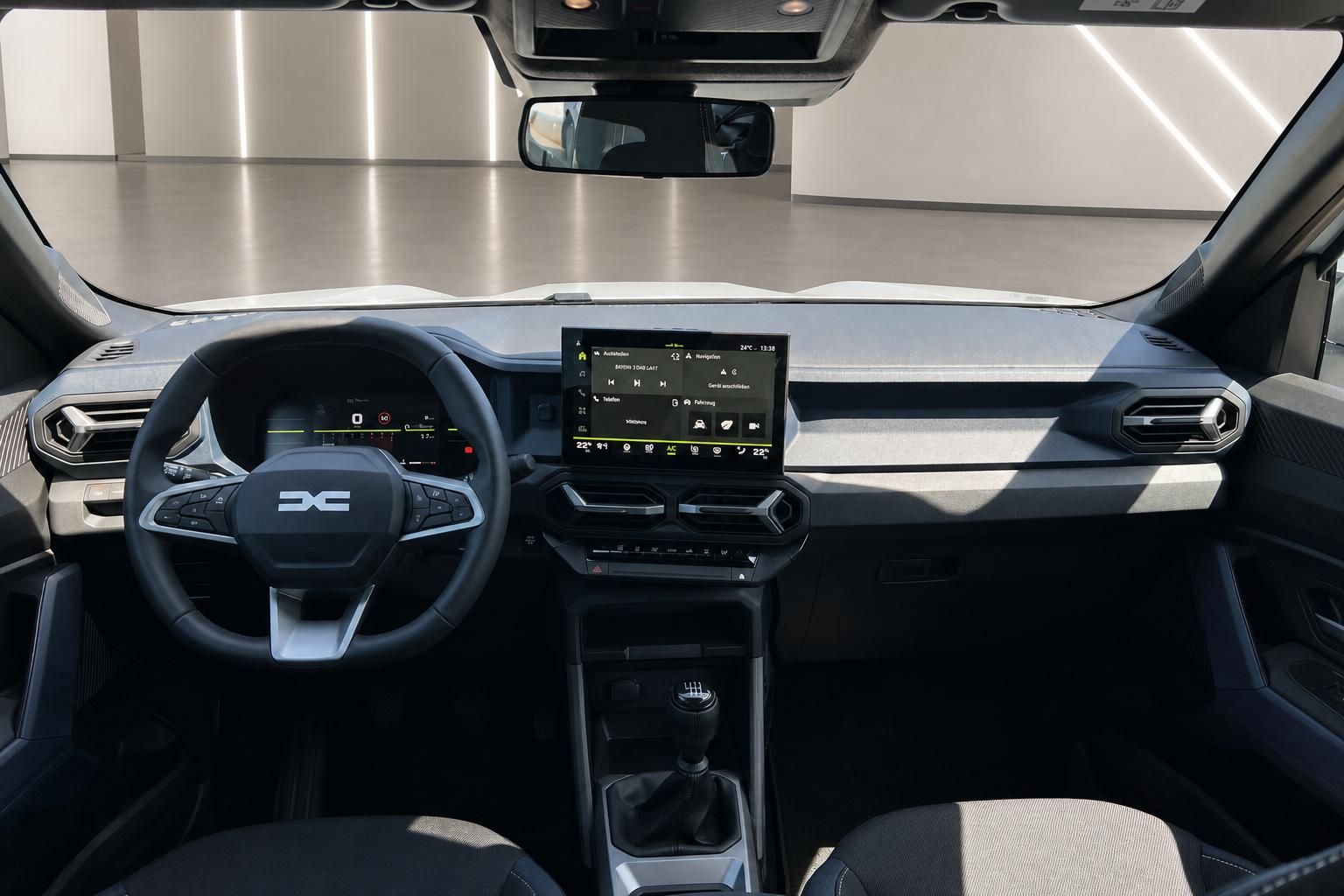 Dacia Bigster Cockpit mit Lenkrad und Touchscreen-Infotainment