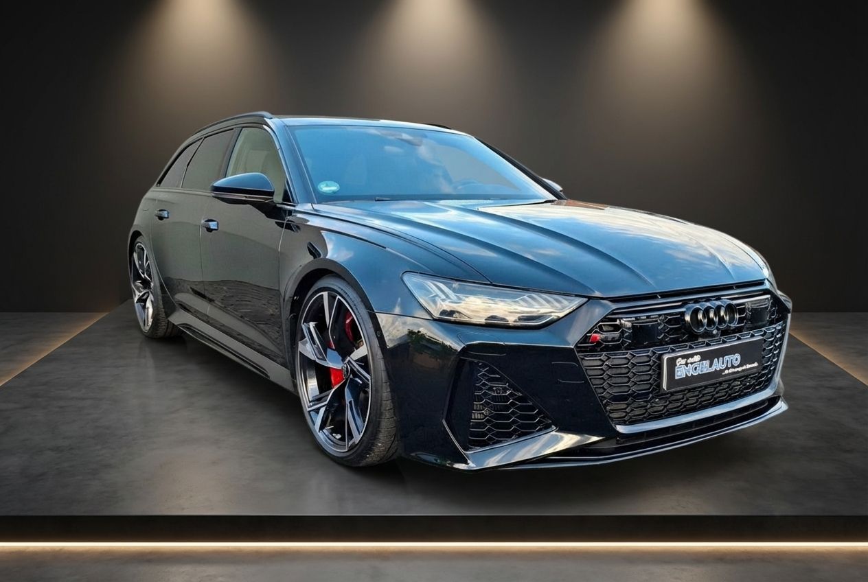 Audi RS6 Avant in Schwarz – sportlicher Kombi mit roten Bremssätteln und RS-Felgen