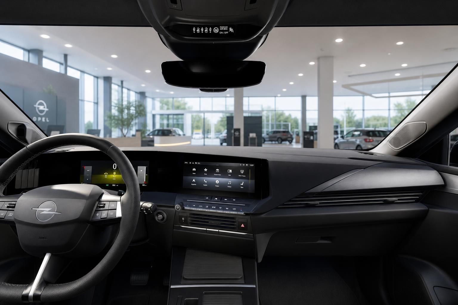 Opel Astra Sports Tourer Cockpit mit Lenkrad und Infotainment-Display