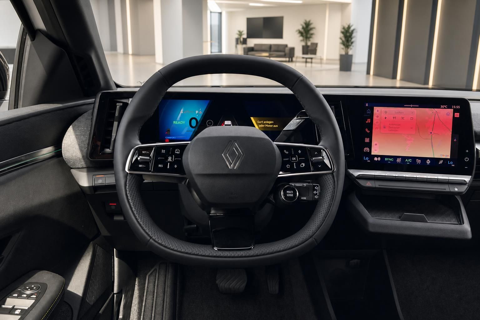 Renault Cockpit mit Lenkrad und digitalem Kombiinstrument