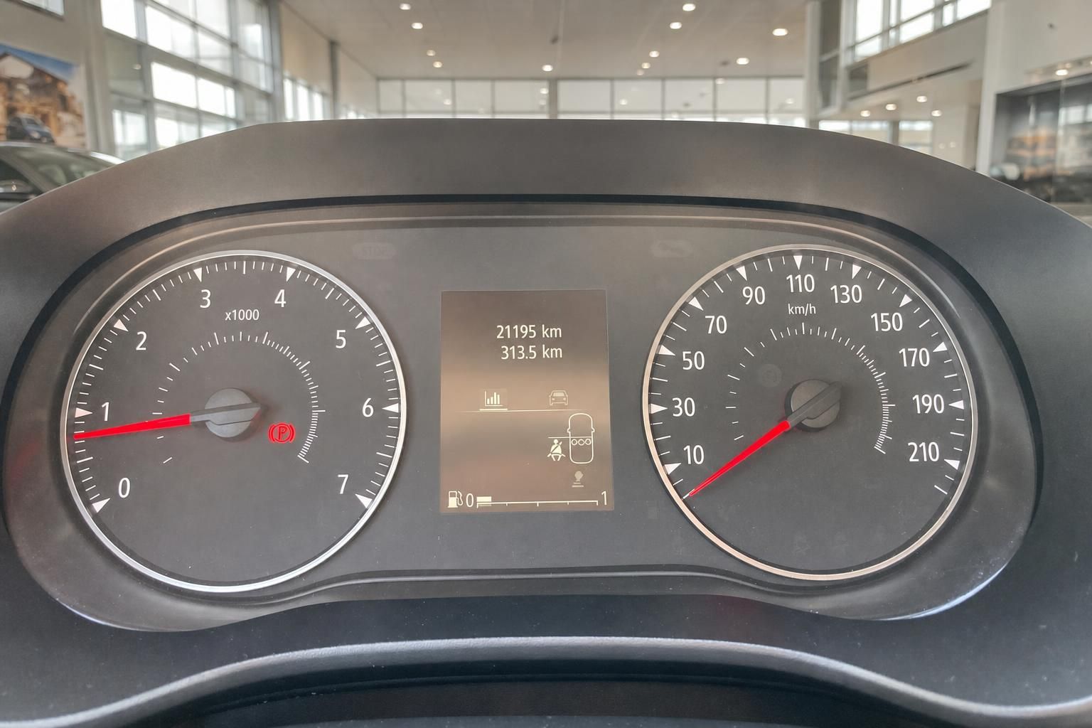 Dacia Tacho und Instrumentenkombi mit Tachometer, Drehzahlmesser und 21195 km Kilometerstand